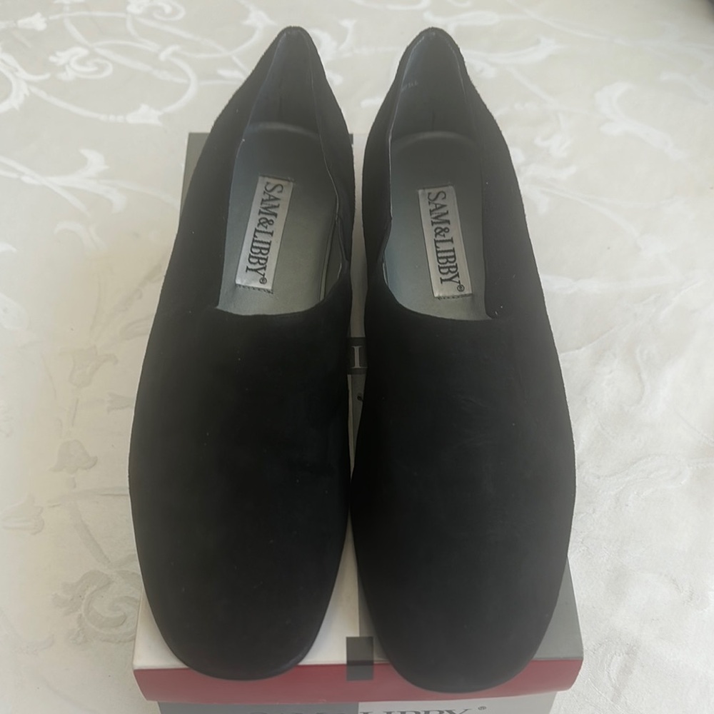 Sam & Libby Black Suede Loafers